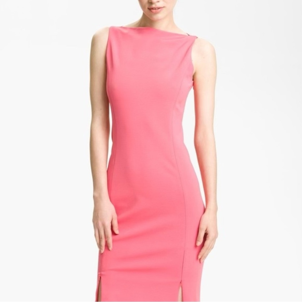 DVF Diane Von Furstenberg Audrina Salmon Rose Pink Sleeveless Sheath Mini Dress